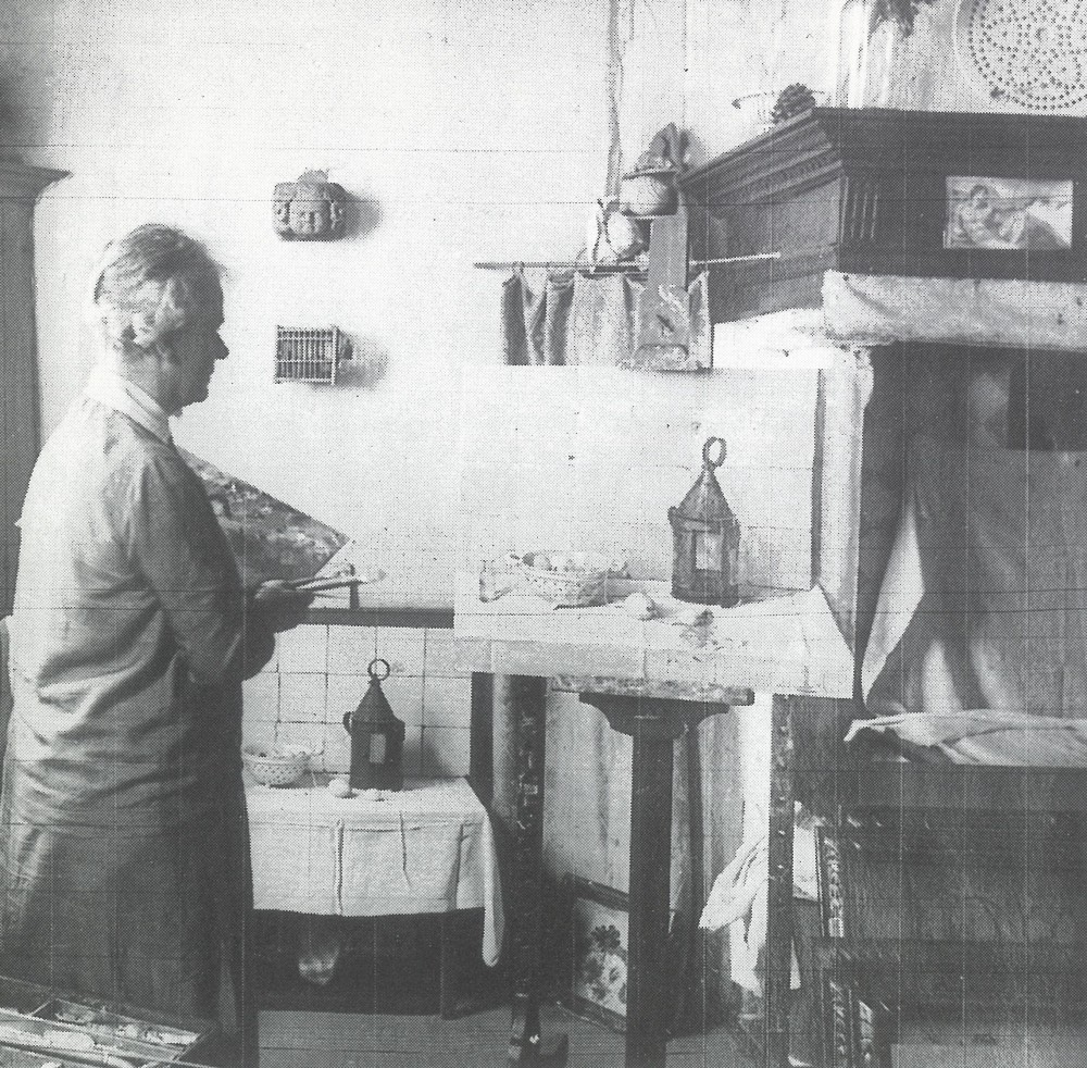 Lucie in haar Veerse atelier (ca. 1925)