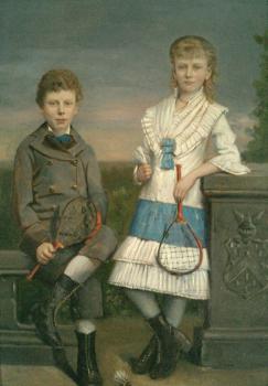 Lucie en haar broer Willem Edmond (1881)