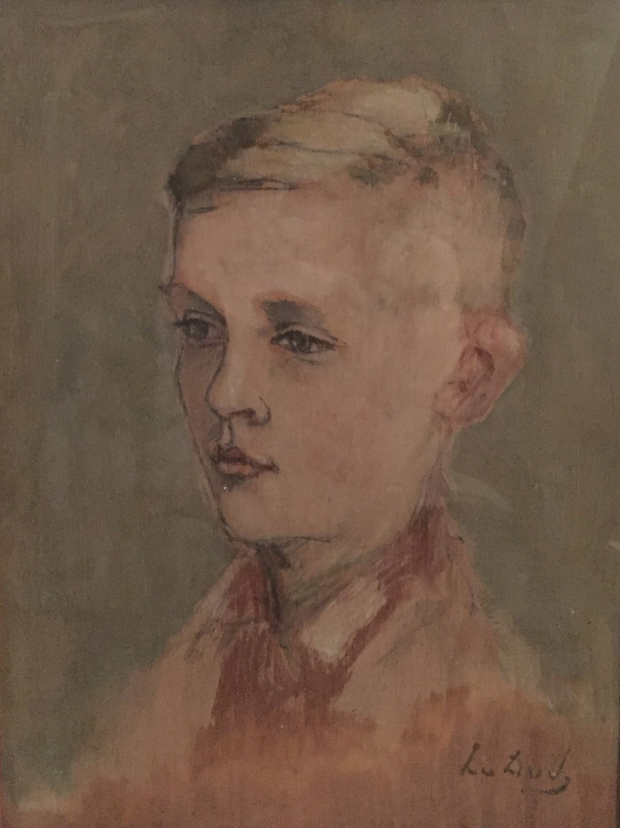 Portret van kleinzoon Wouter (1939) door Lucie van Dam van Isselt