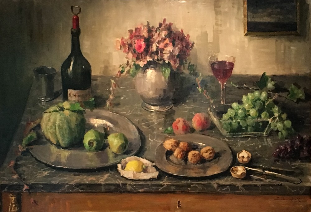 Stilleven met fruit (ca. 1912) door Lucie van Dam van Isselt