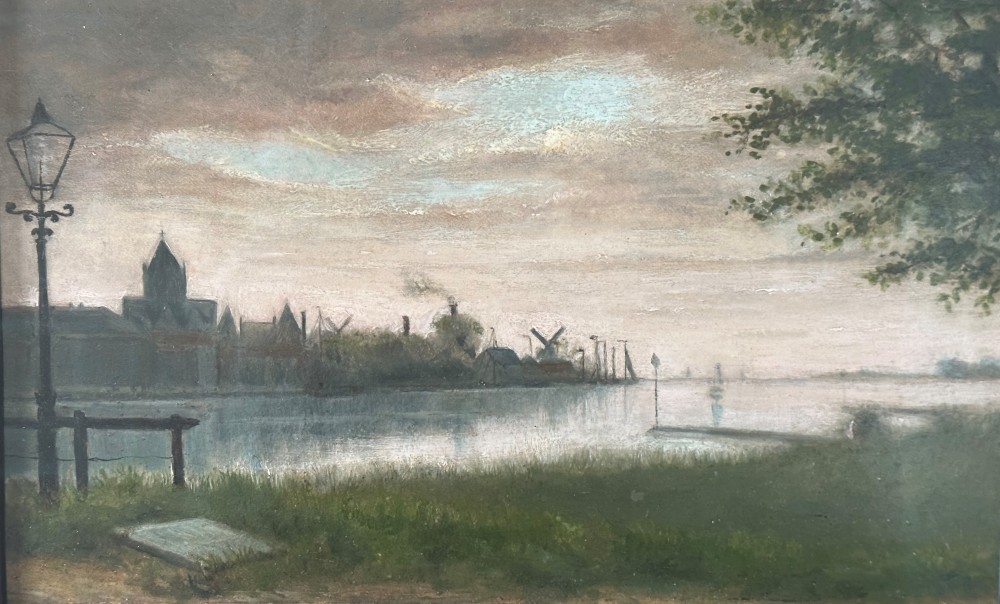 Gezicht op Kampen (ca. 1889) door Lucie van Dam van Isselt