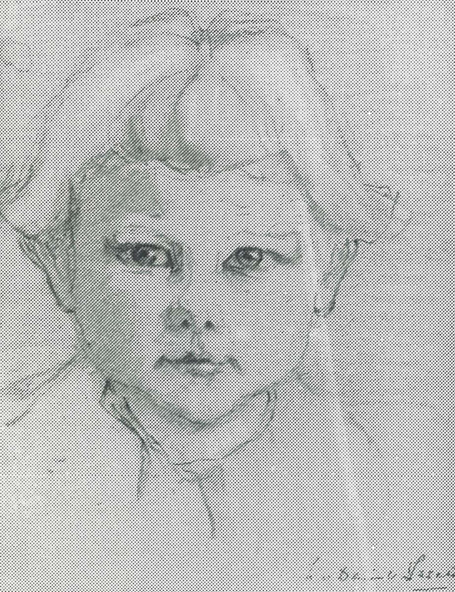 Portret Pieteko Venteville (1928) door Lucie van Dam van Isselt