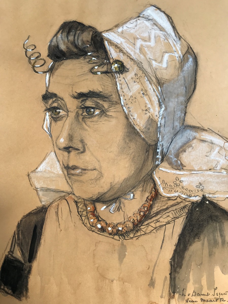 Portret Adriana Poppe (1932) door Lucie van Dam van Isselt