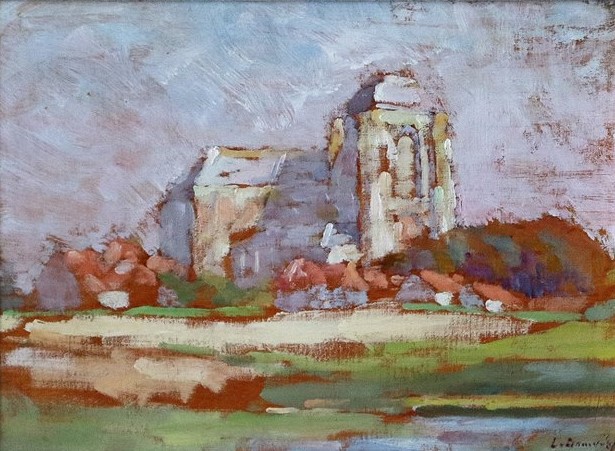 Grote kerk te Veere (ca. 1920) door Lucie van Dam van Isselt
