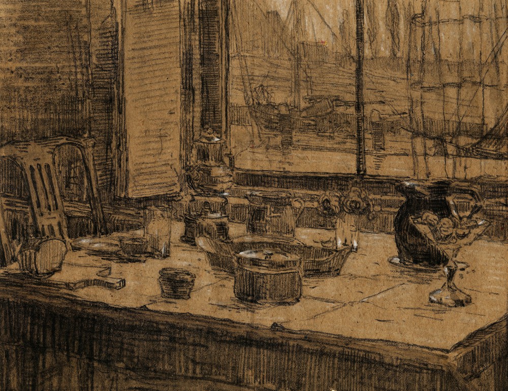 Ontbijttafel Veere (ca. 1910) door Lucie van Dam van Isselt