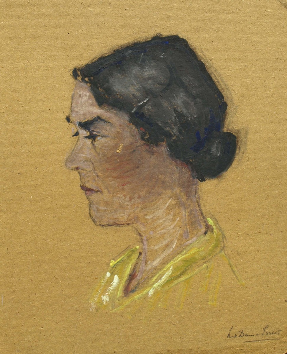 Portret Jeanne Bok (1941) door Lucie van Dam van Isselt