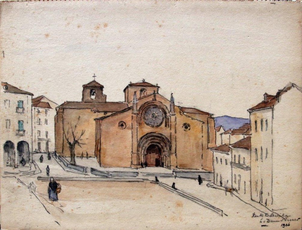 Kerk te Avila (1936) door Lucie van Dam van Isselt