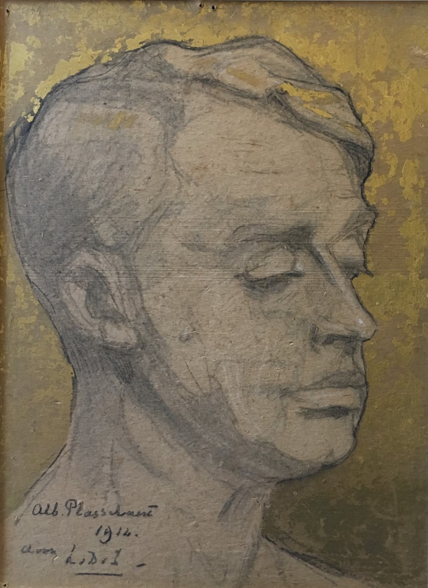 Portret Albert Plasschaert (1912) door Lucie van Dam van Isselt