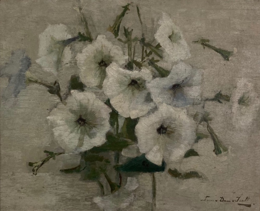 Witte petunia's door Lucie van Dam van Isselt