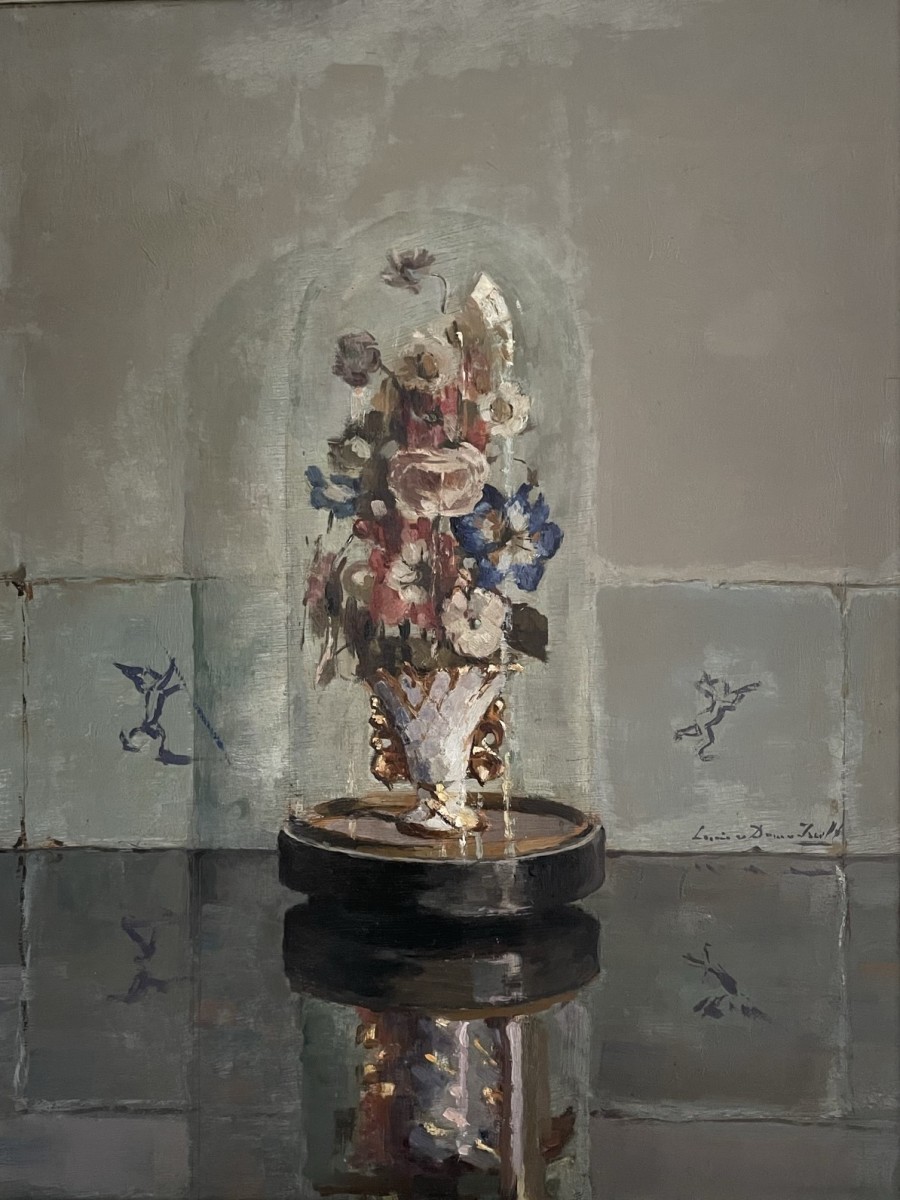 Bloemen onder glazen stolp door Lucie van Dam van Isselt