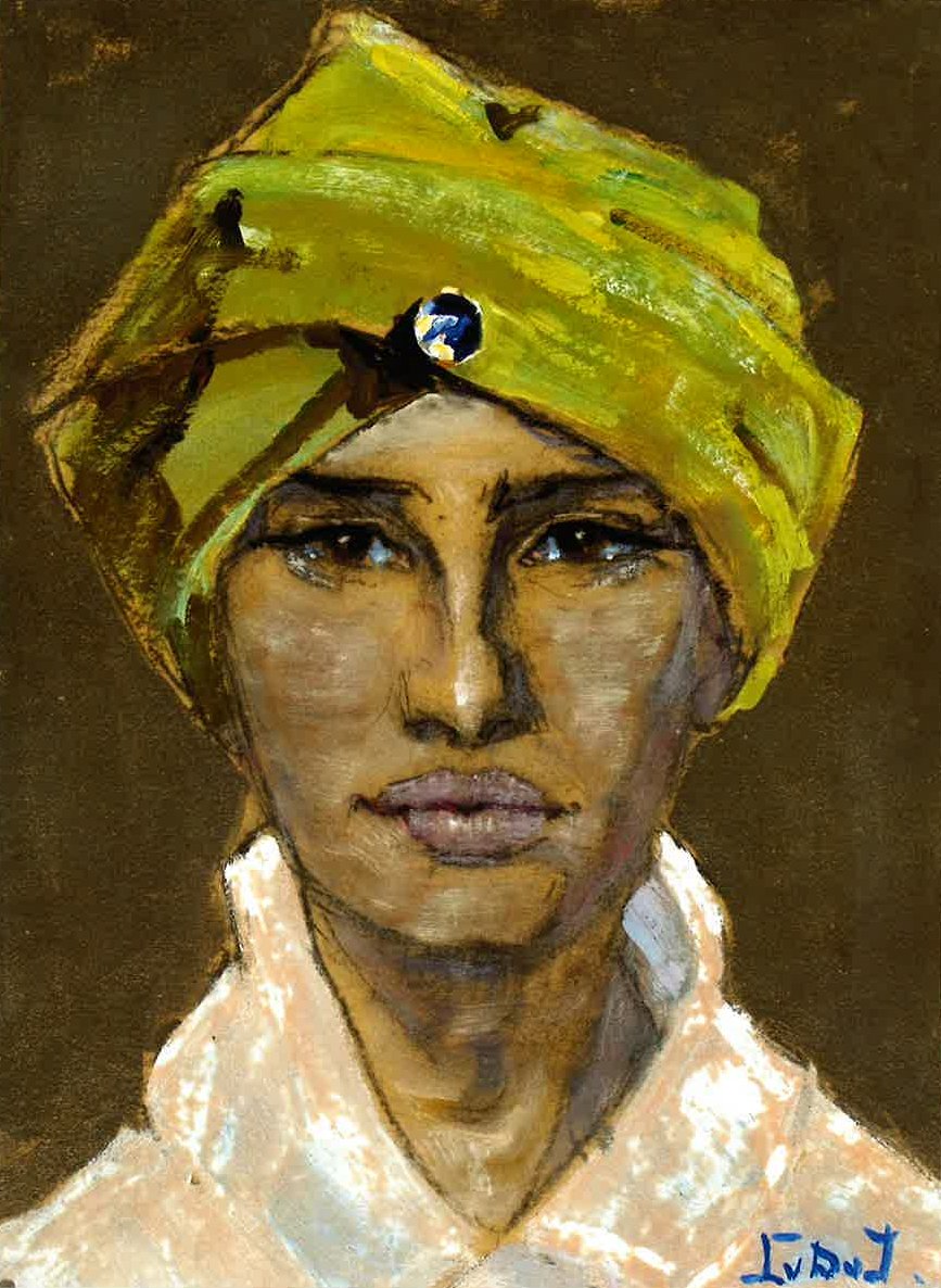Pien Plasschaert als Indiase prinses (1925) door Lucie van Dam van Isselt