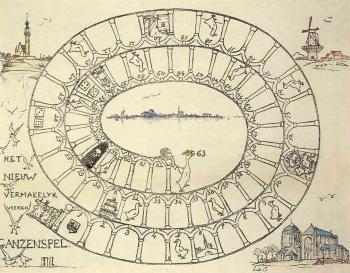 Het nieuw vermakelijk Veersch ganzenspel (ca. 1925) door Lucie van Dam van Isselt