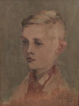 Portret van kleinzoon Wouter (1939) door Lucie van Dam van Isselt