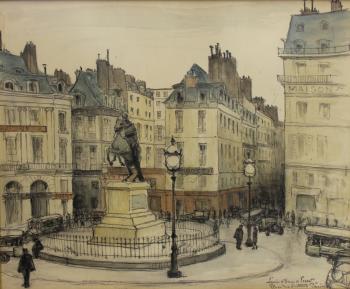 Place des Victoire Paris door Lucie van Dam van Isselt