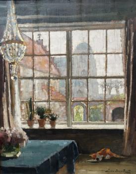 Uit mijn venster (ca. 1912-1913) door Lucie van Dam van Isselt