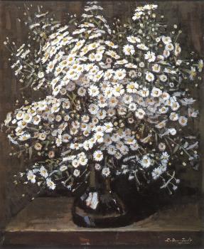 Stilleven met witte bloempjes (ca. 1930-1935) door Lucie van Dam van Isselt