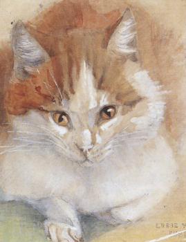 Poes (ca. 1907-1910) door Lucie van Dam van Isselt