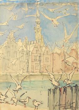 Vogels te Veere (1925) door Lucie van Dam van Isselt