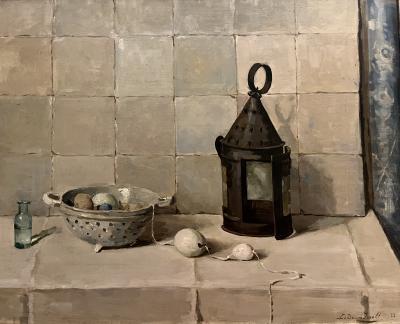 Het oud lantaarntje (1933) door Lucie van Dam van Isselt