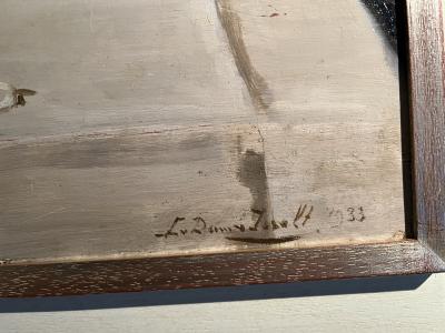 Signatuur Het oud lantaarntje (1933) door Lucie van Dam van Isselt