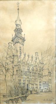 Stadhuis van Veere door Lucie van Dam van Isselt