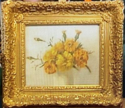 Afrikaantjes met lijst door Lucie van Dam van Isselt