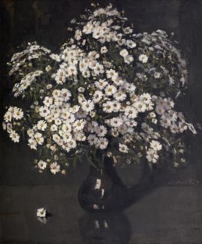 Herfstchrysanten (ca. 1930-1935) door Lucie van Dam van Isselt