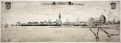 Panorama op Veere (ca. 1908-1910) door Lucie van Dam van Isselt