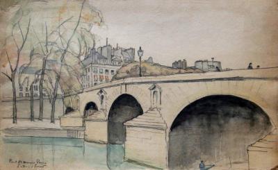 Pont St. Marie Paris door Lucie van Dam van Isselt