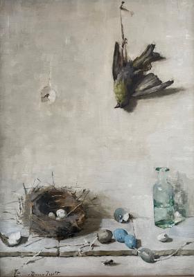 Dood vogeltje (ca. 1925) door Lucie van Dam van Isselt