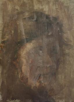 Achterzijde portret Albert Plasschaert door Lucie van Dam van Isselt