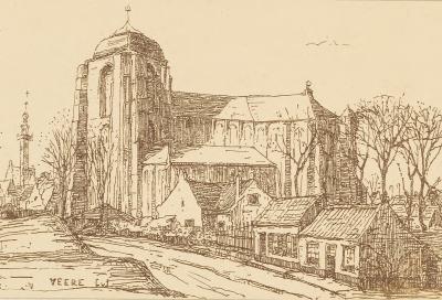 Grote Kerk van Veere door Lucie van Dam van Isselt