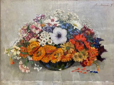 Kleurrijk pronkboeket door Lucie van Dam van Isselt