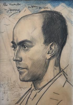 Portret Alexander Voormolen (1924) door Jan Toorop