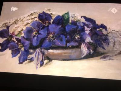 Blauwe Clematis door Lucie van Dam van Isselt