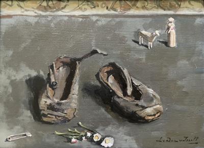 Stilleven met schoentjes (ca. 1920) door Lucie van Dam van Isselt