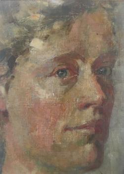 Zelfportret (1907) door Lucie van Dam van Isselt