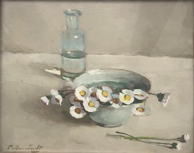 Wit kommetje met madeliefjes (1934/1935) door Lucie van Dam van Isselt