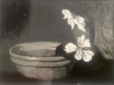 Stilleven met aardewerk schaaltje (ca 1920-1930) door Lucie van Dam van Isselt