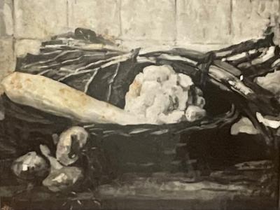 Rabarber in een mand (ca. 1915-1920) door Lucie van Dam van Isselt