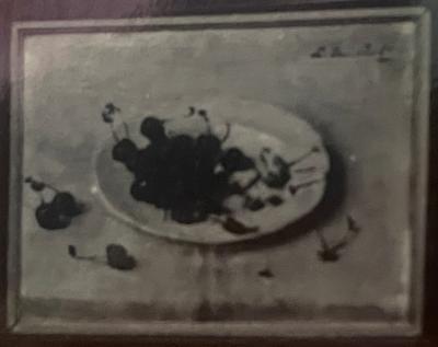Bord met kersen (1946) door Lucie van Dam van Isselt