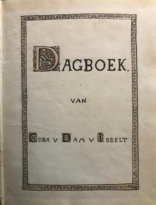 Dagboek Jacoba van Dam van Isselt - Rambonnet