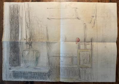 Achterzijde Brief aan Evert (1920) door Lucie van Dam van Isselt