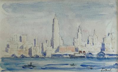 Overzijde Manhattan (1938) door Lucie van Dam van Isselt